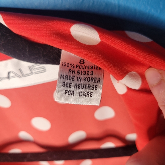 Vintage 80s Ms. Chaus polka dot dress size 8 - Picture 3 of 7